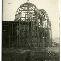Opbouw van het paviljoen van Parijs